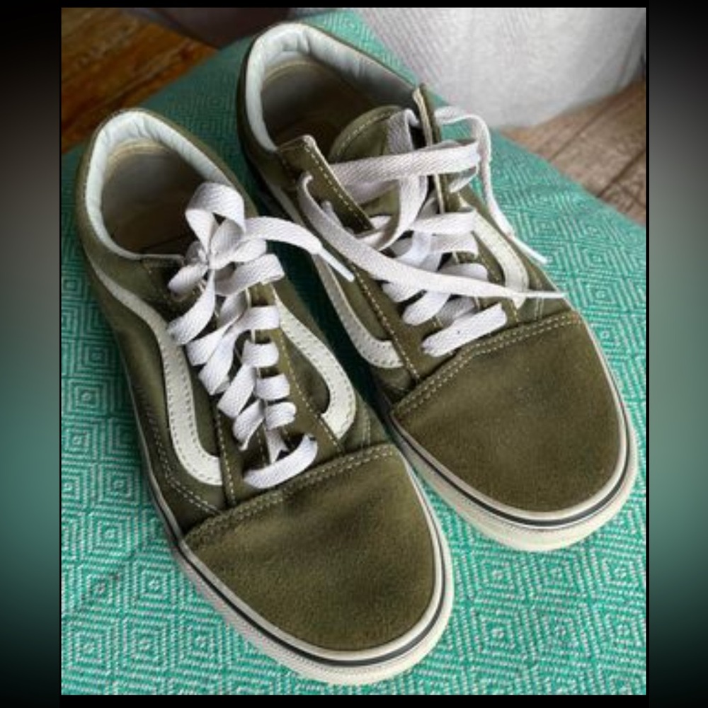 Green Lace up Vans